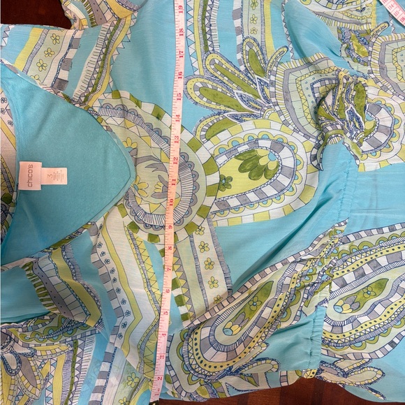 Chico's‎ Soft Blue Cold Shoulder Boho Relaxed Fit LagenLook Dress Size 3 - Picture 6 of 8